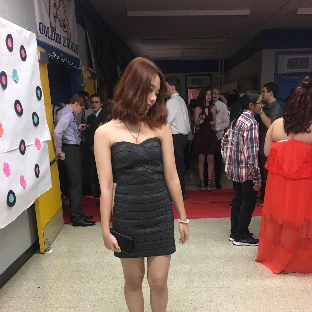 HOMECOMING DRESS/ SHORT DRESS/ Silver dress